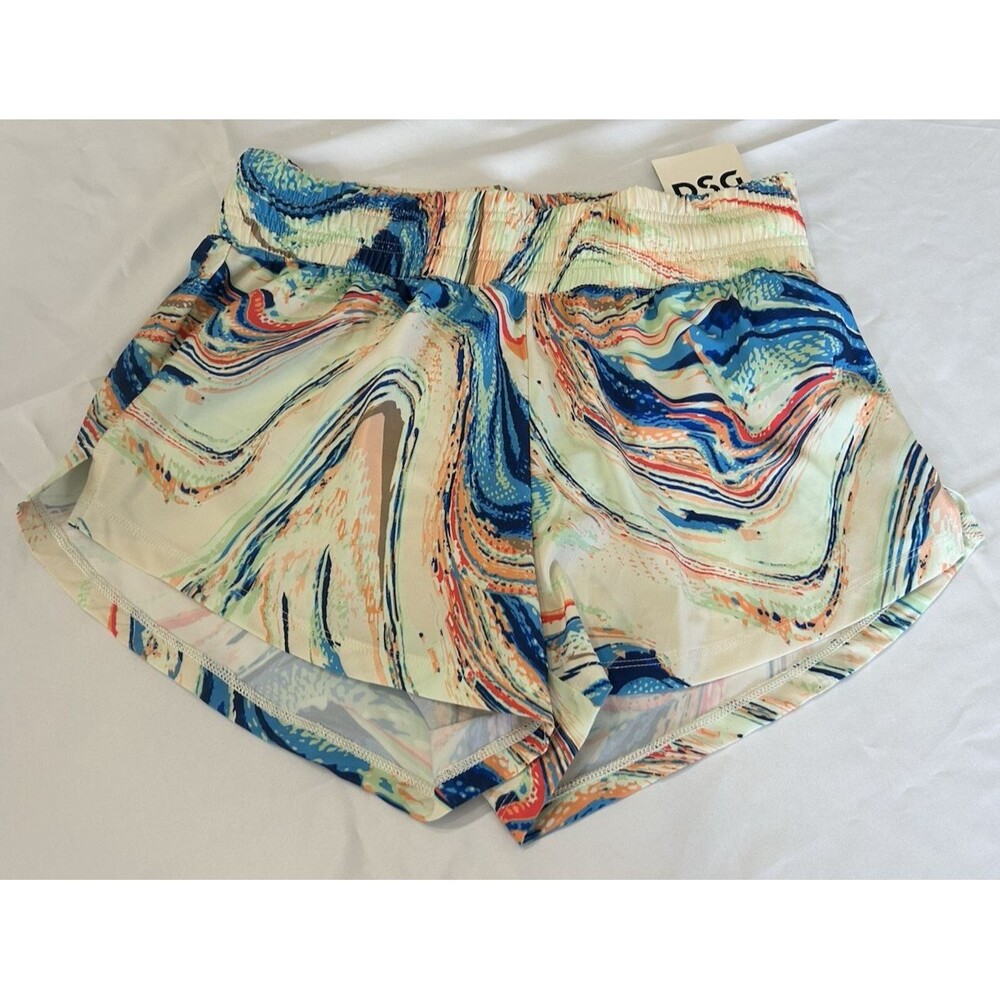 DSG High Rise Stride Short Size XS Amped Up Multi NWT Marble Athletic Running Sh